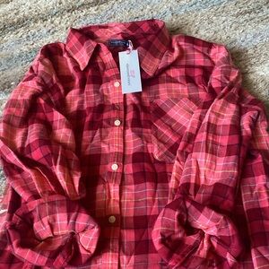 NWT XL Ladies Vineyard Vines soft flannel top
